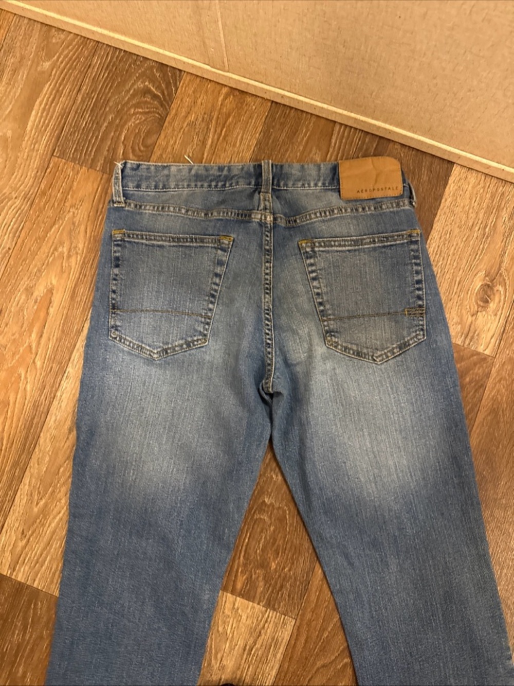 Aeropostale Men's Light Blue Straight Jeans
